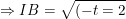 \dpi{100} \small \Rightarrow IB=\sqrt{(-t=2)^2+(4t+5)^2}